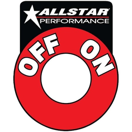 Allstar Performance Allstar Performance ALL99045 Replacement On & Off Decal for Battery Disconnect Switches ALL99045